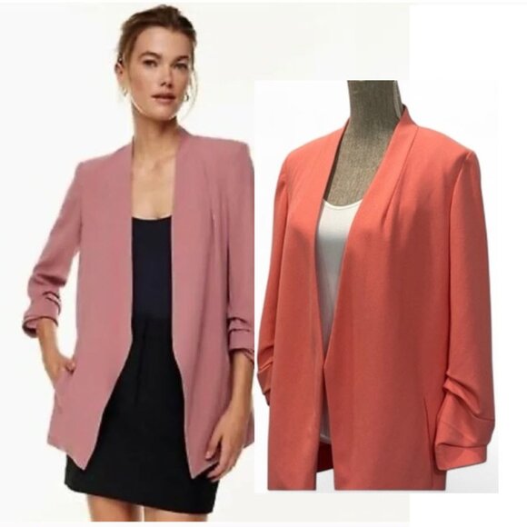Babaton Coral Power Hip Jacket Open-Front Blazer Size 12 - Picture 1 of 16